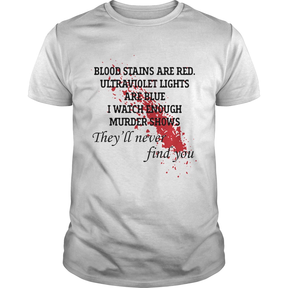 Blood Stains Are Red Ultraviolet Lights Are Blue Short shirt