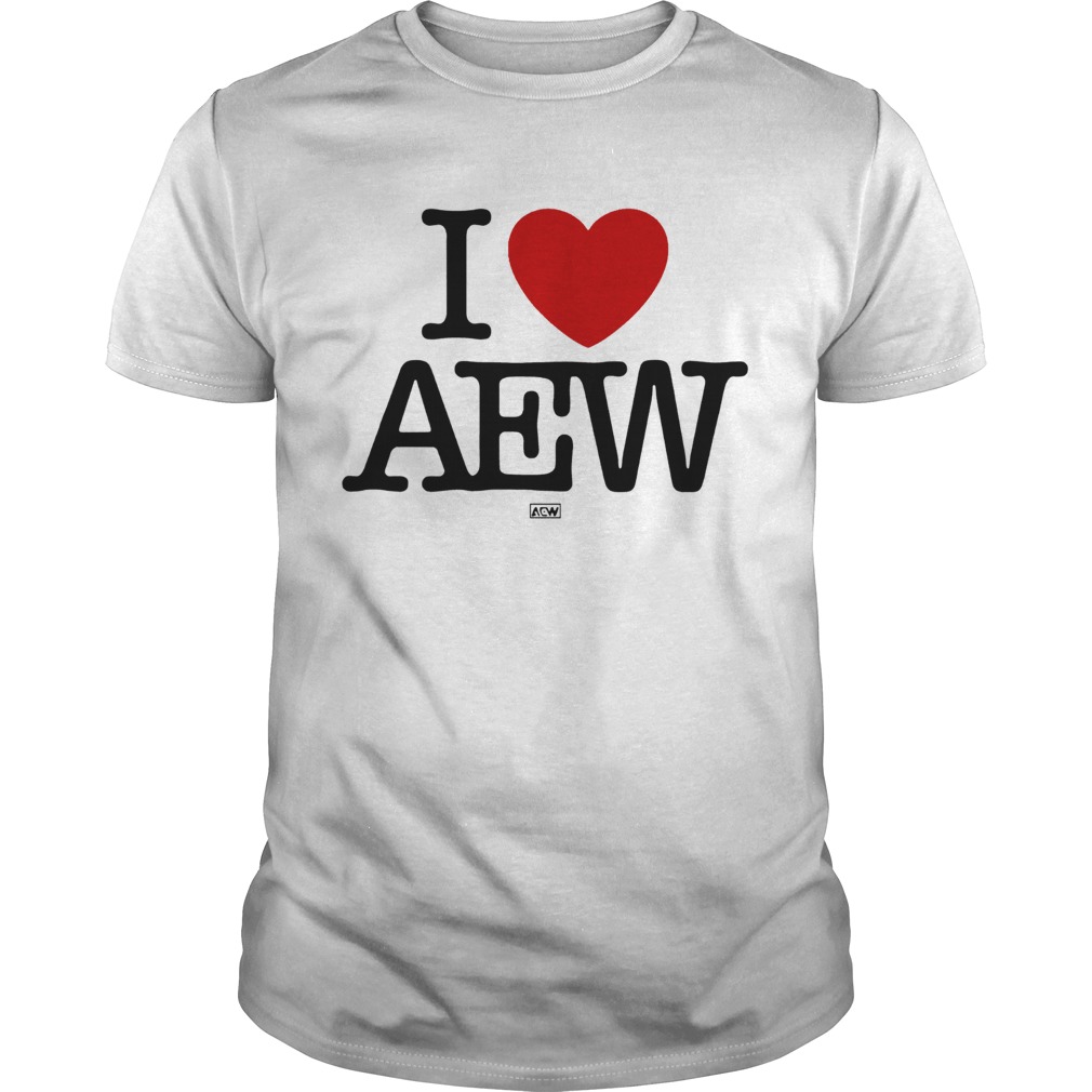 I Love AEW White shirt