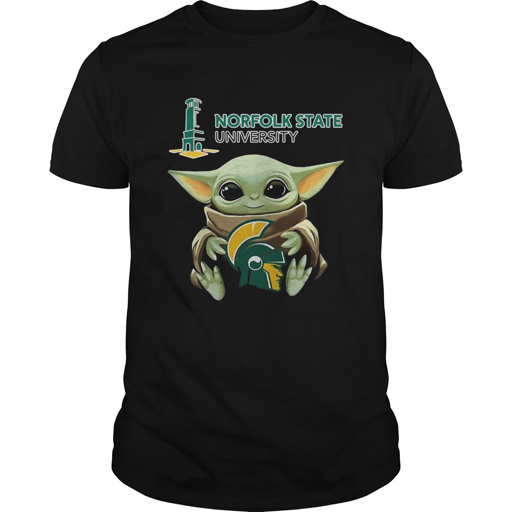 Baby Yoda Hug Norfolk State shirt