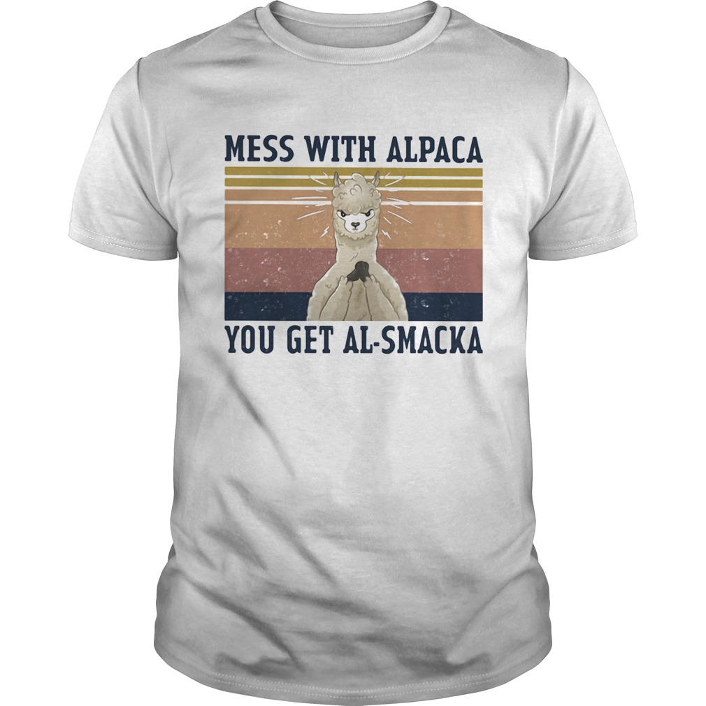 Sheep mess with alpaca you get alsmacka vintage shirt