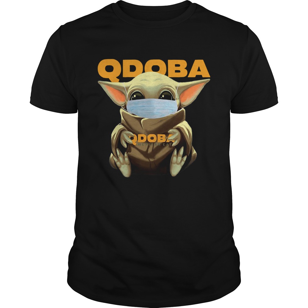 Star Wars Baby Yoda Face Mask Hug QDOBA Mexican Eat shirt