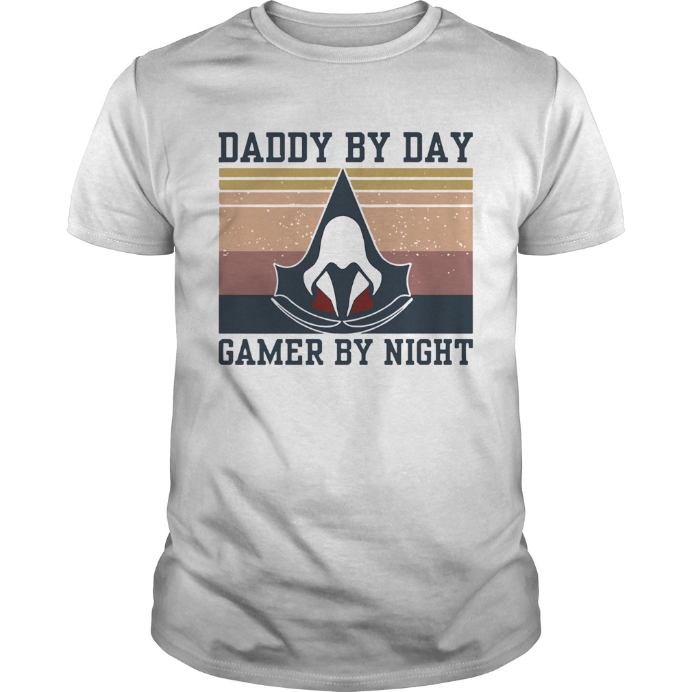 Assassins Creed Daddy By Day Gamer By Night Vintage Version shirt