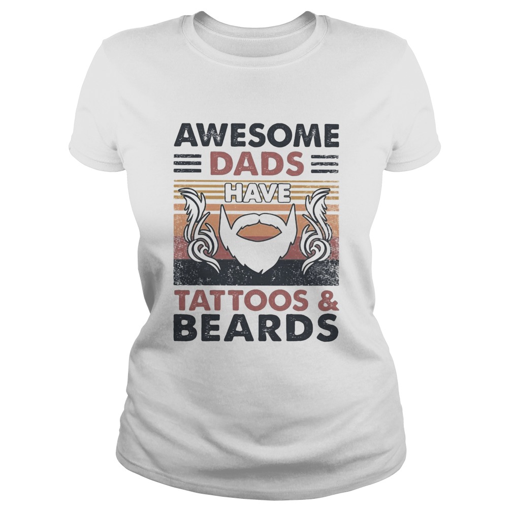 Awesome Grumpa Have Tatoos and Beards T-Shirt Fathers Day shirt