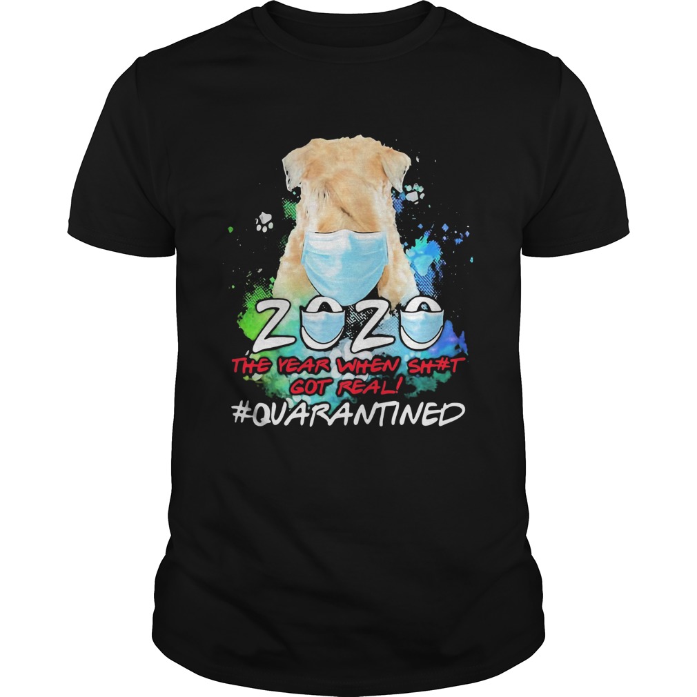 Dog mask 2020 the year when shit got real quarantined toilet paper shirt
