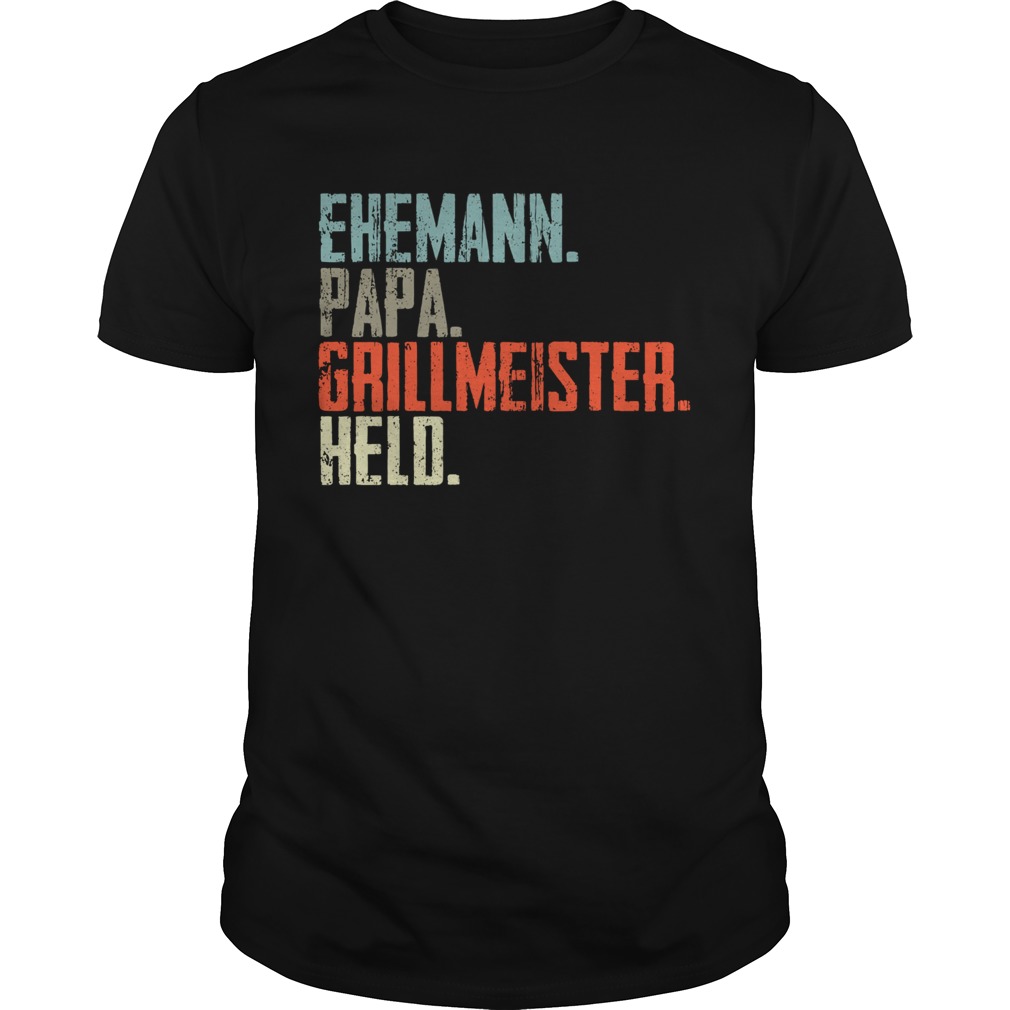 Ehemann Papa Grillmeister Held vintage shirt