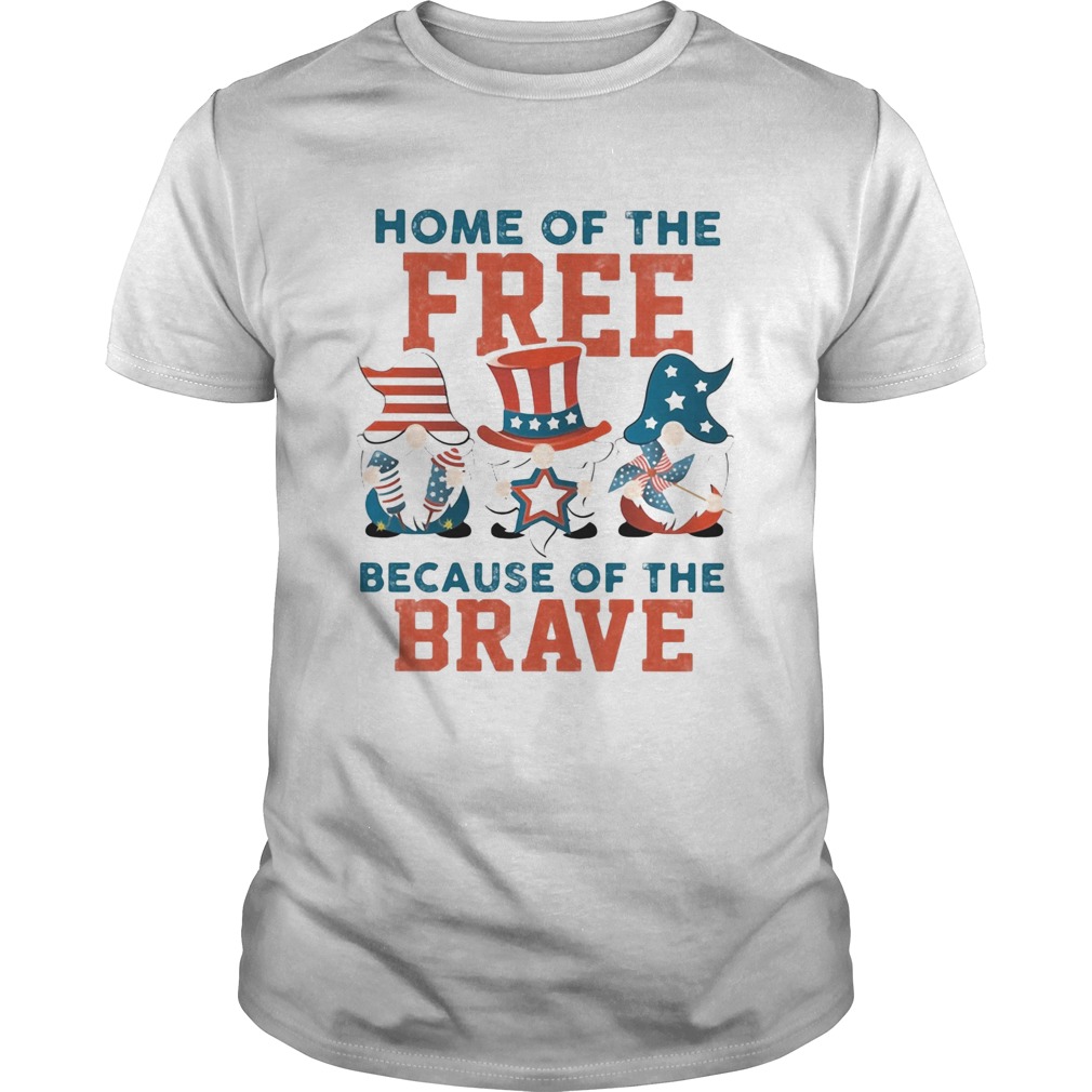 Home of the free because of the brave santa American flag veteran Independence Day shirt
