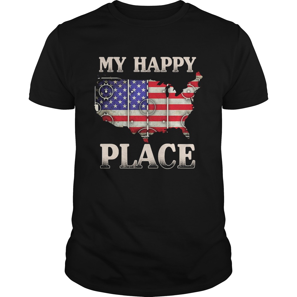 My happy place american flag independence day shirt