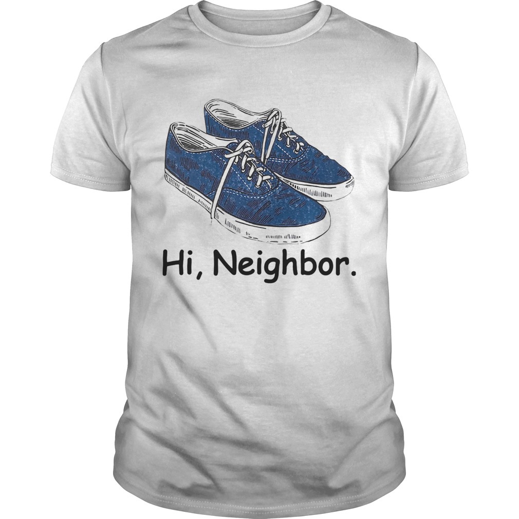 Hi Neithbor Shoes Blue White shirt