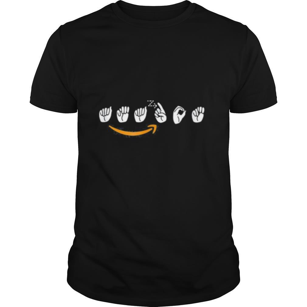 Amazon logo sign language shirt
