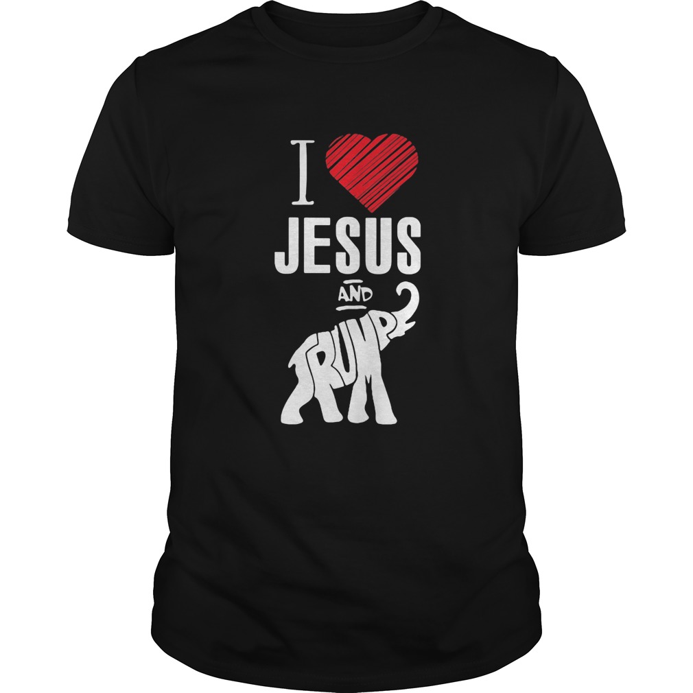Elephant I Love Jesus And Trump shirt