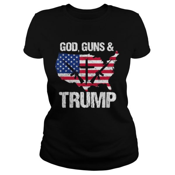 God Guns And Trumps American Flag  Classic Ladies