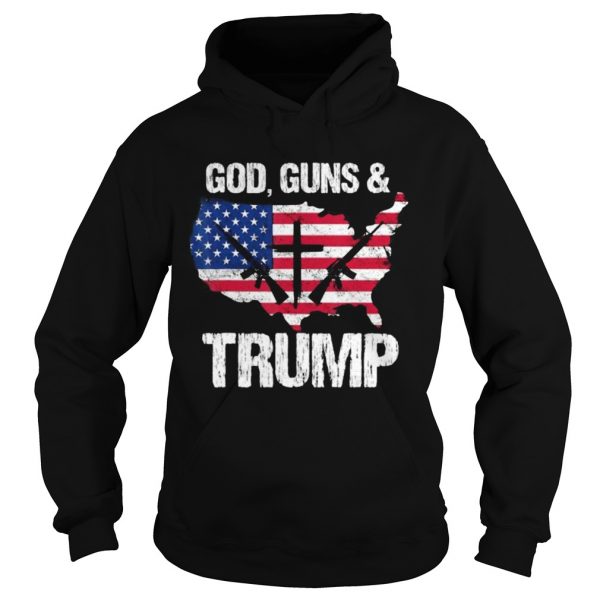 God Guns And Trumps American Flag  Hoodie
