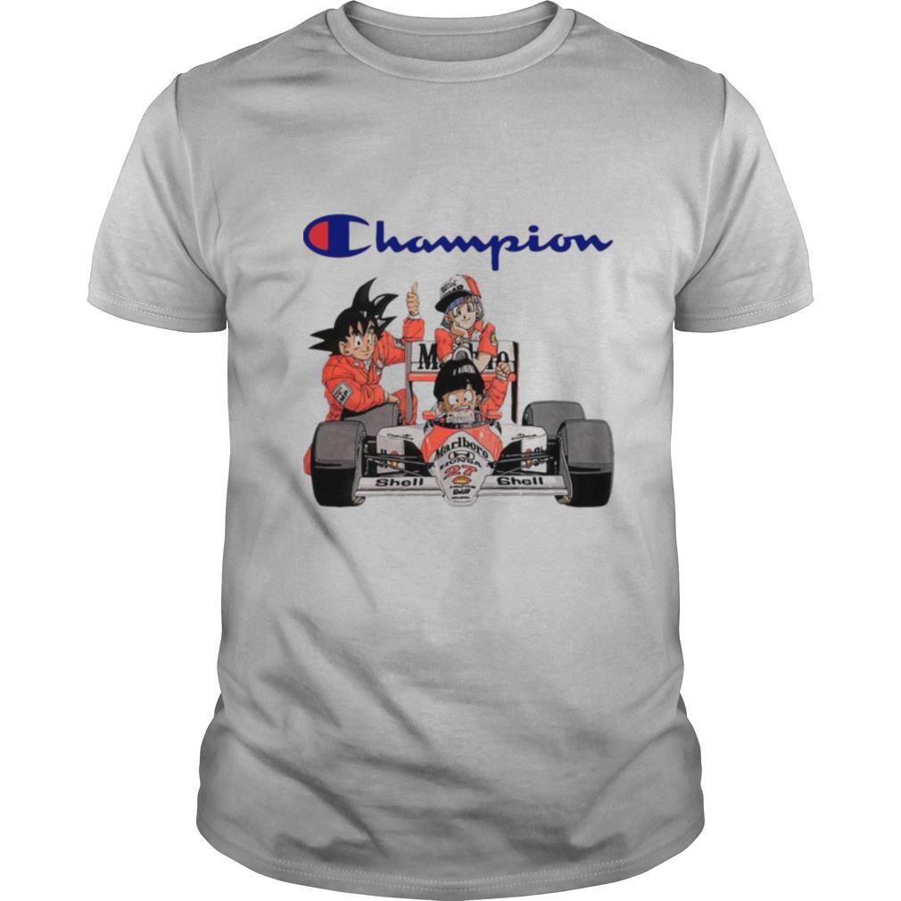 Dragonball Songoku Bulma And Gohan F1 Champion shirt