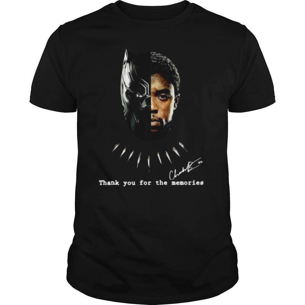 Face Black Panther Chadwick Boseman Thank You For The Memories Signature shirt