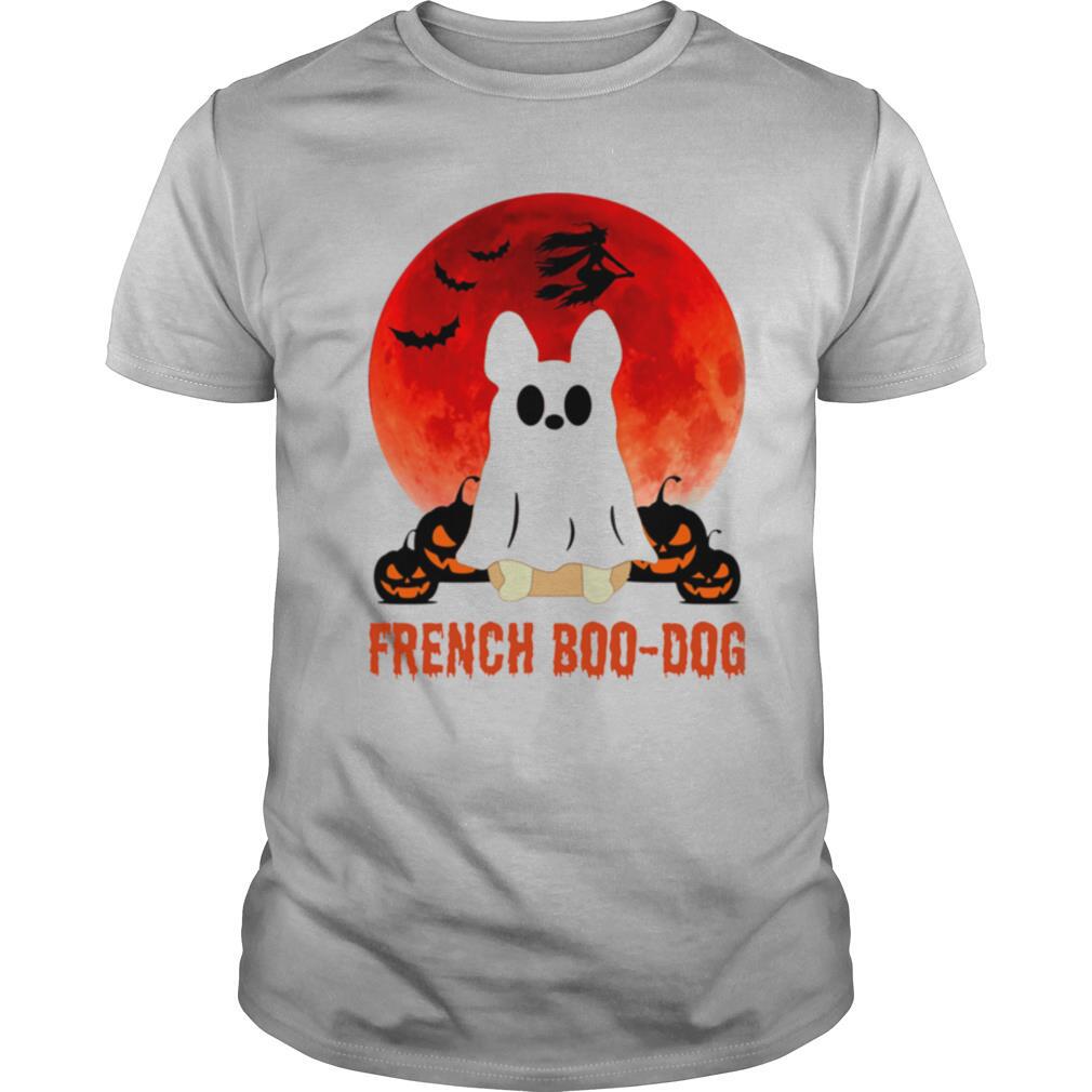 Halloween cat ghost french boo dog sunset shirt