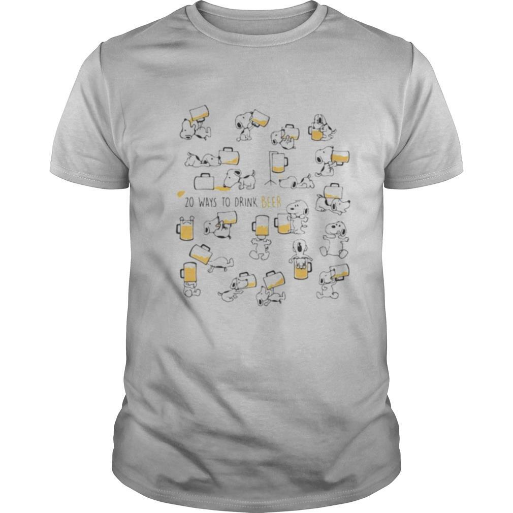 Snoopy 20 ways to drink beer shirt