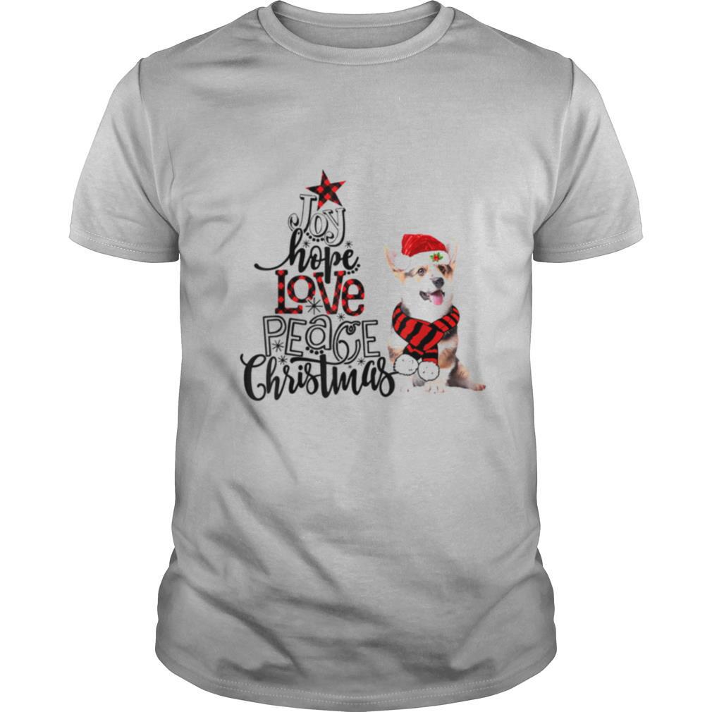 Joy Hope Love Peace Christmas Pembroke Welsh Corgi 2020 shirt