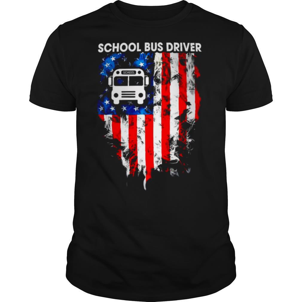 School Bus Driver American Flag shirt