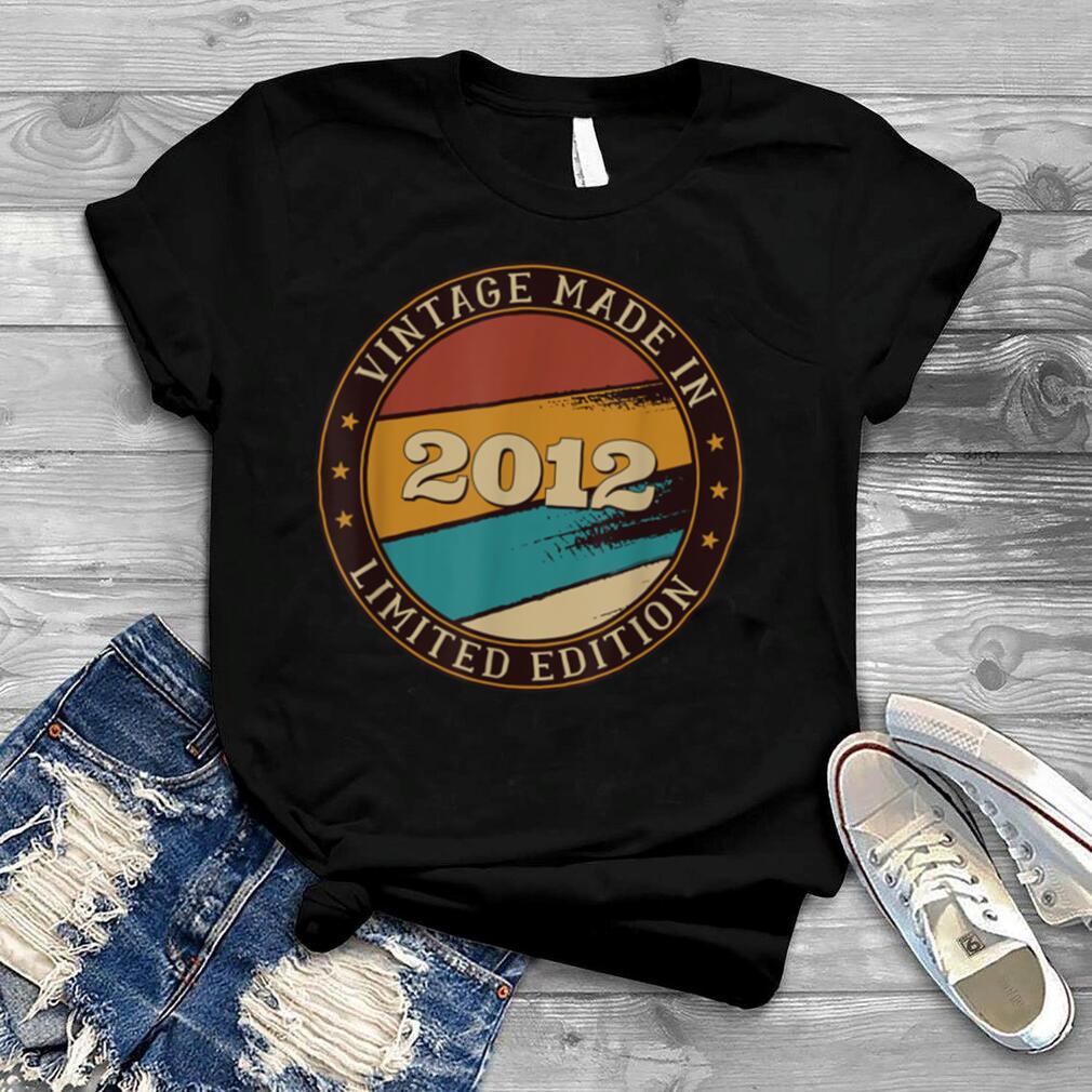 9 Years Old Vintage Classic Made In 2012 9th Birthday T Shirt