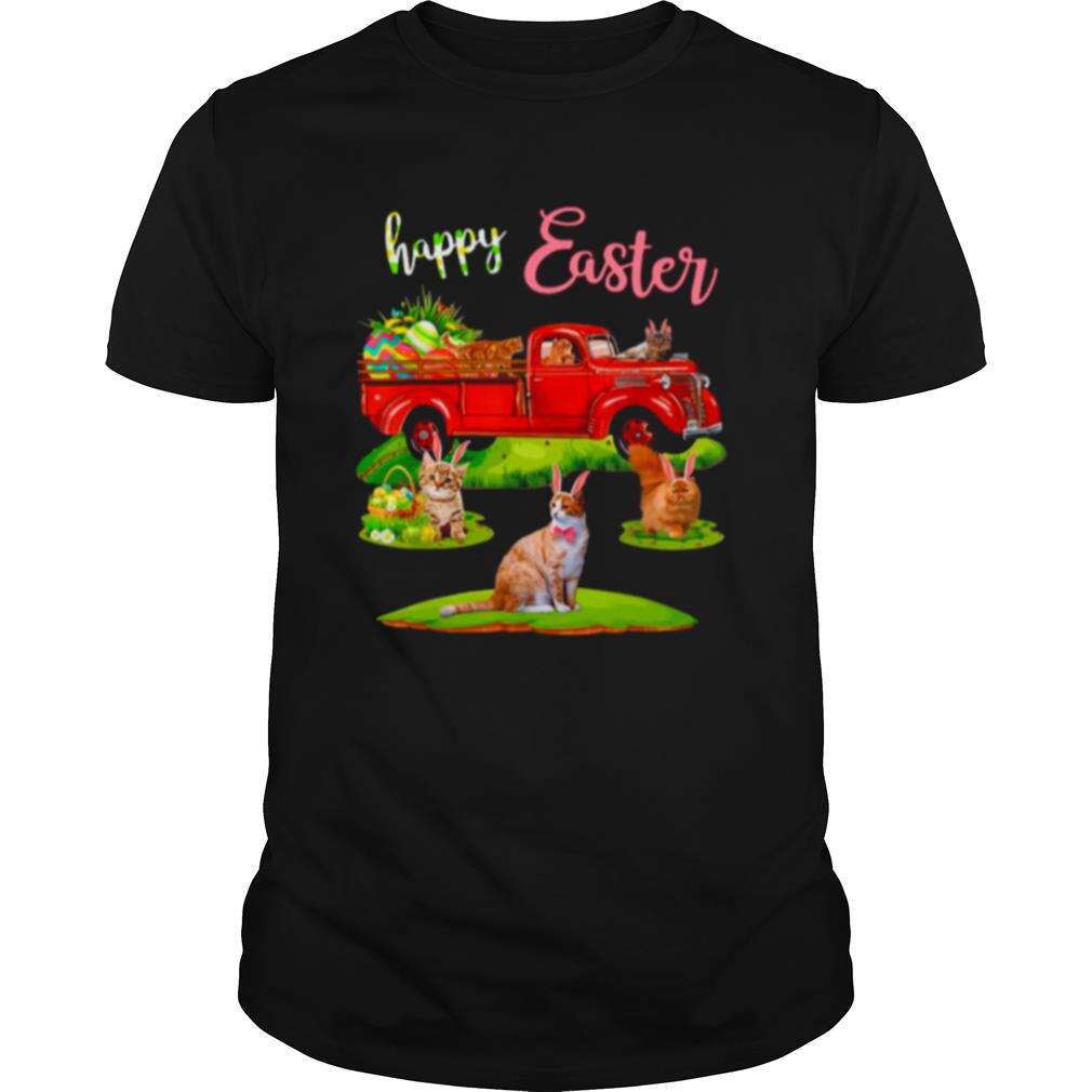 Cats Truck Drive Happy Easter 2021 shirt
