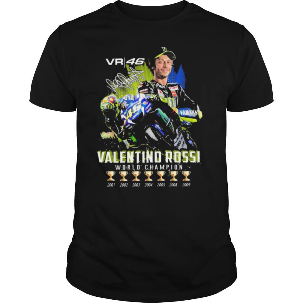 Vr46 Valentino Rossi World Champion Signature Shirt