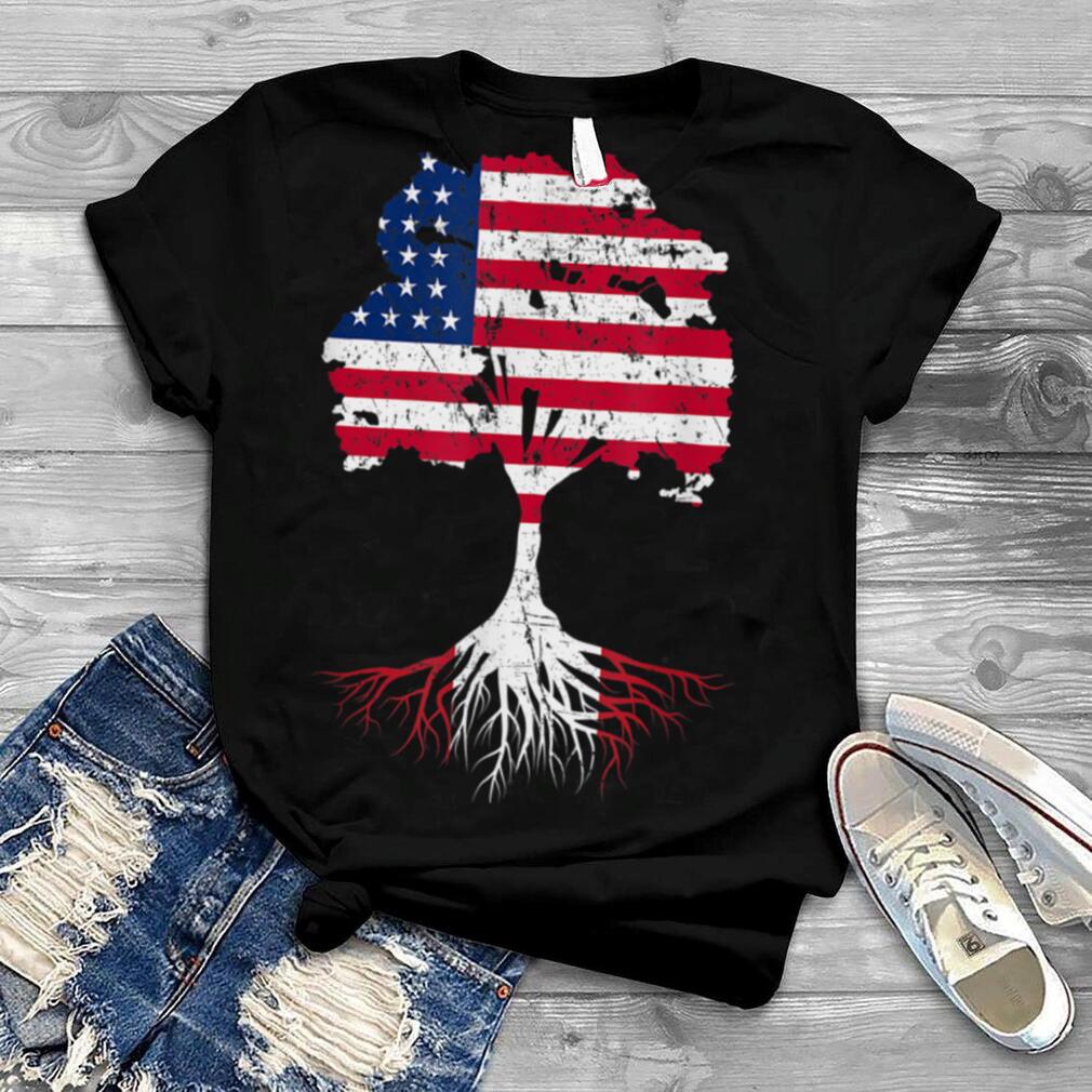 American Tree With Peruvian Roots US Peru Heritage T Shirt