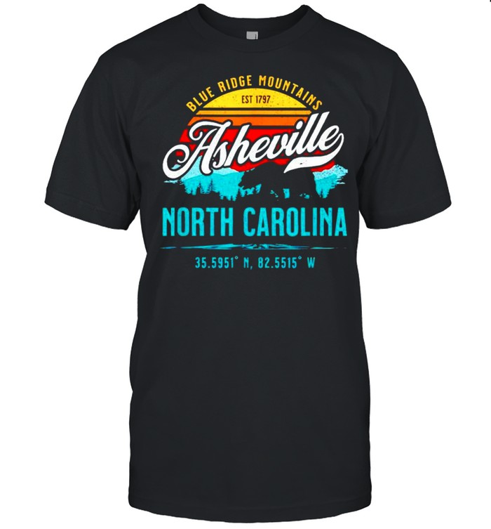Blue ridge mountains est 1797 asheville North Carolina shirt