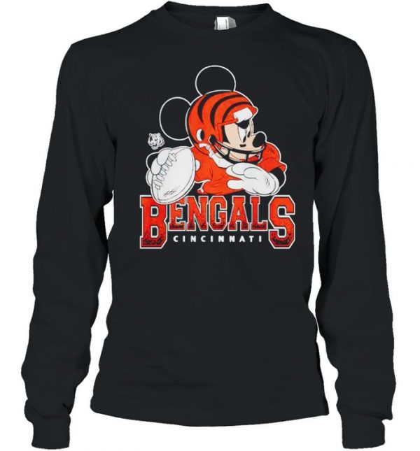 Cincinnati Bengals Disney Mickey  Long Sleeved T-shirt