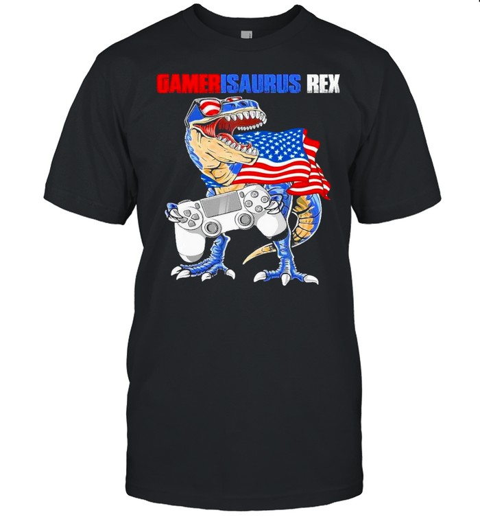 Gamersaurus Rex American Flag shirt