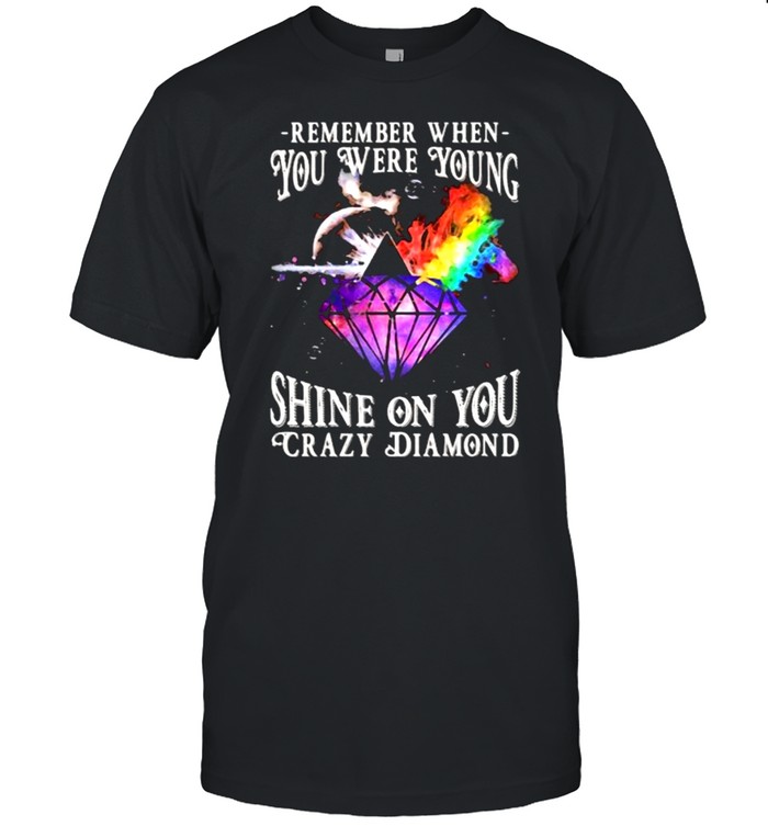 Remember When You Were Young Shine On You Crazy Diamond Rainbow Shirt