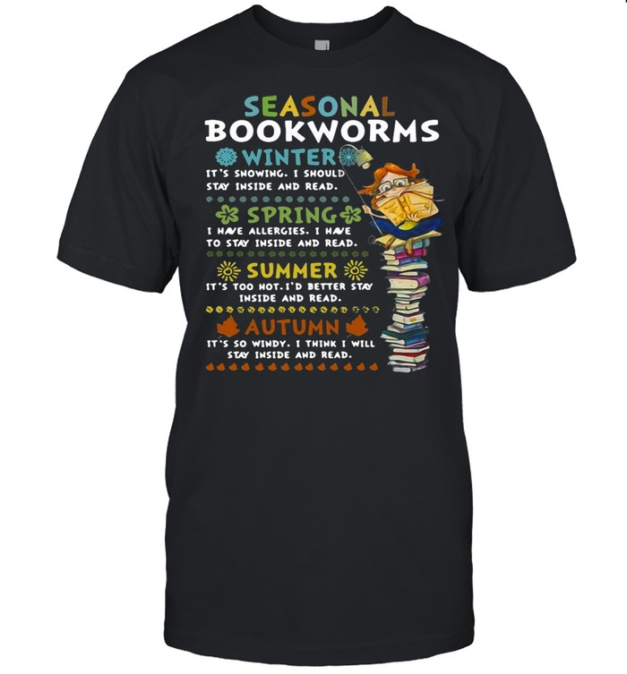 Seasonal Bookworms Winter Spring Summer Autumn T-shirt