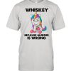 Unicorn Drink Whisky Because Murder Is Wrong  Classic Men's T-shirt