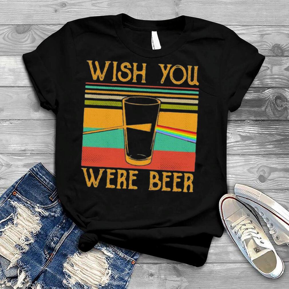 Wish You Were Beer Pink Floyd Rainbow Vintage Shirt