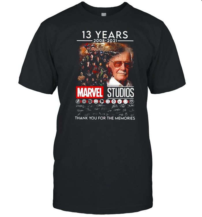 13 Years 2008 2021 Marvel Studios Thank You For The Memories shirt