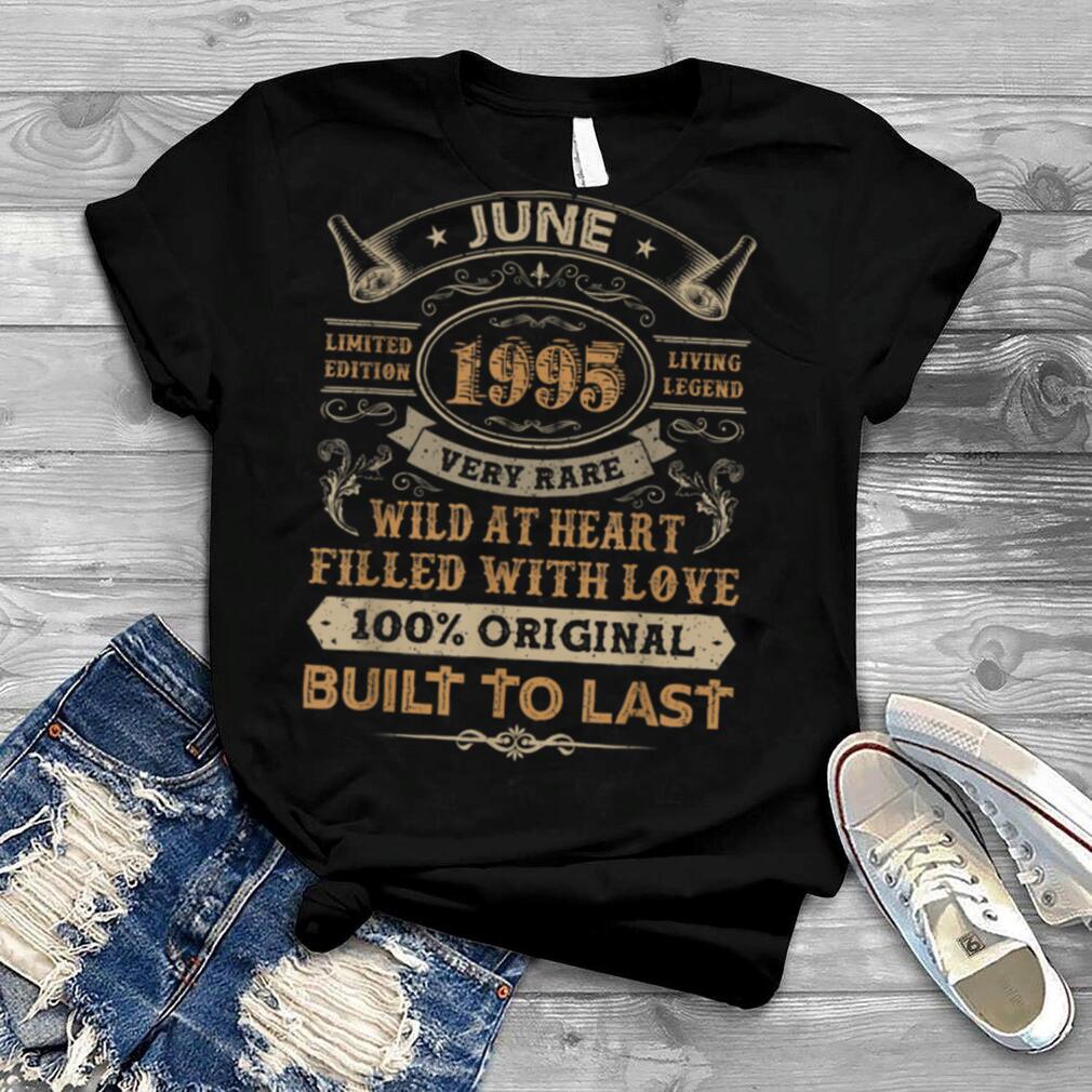 26th Birthday Gifts 26 Years Old Retro Born In June 1995 T Shirt