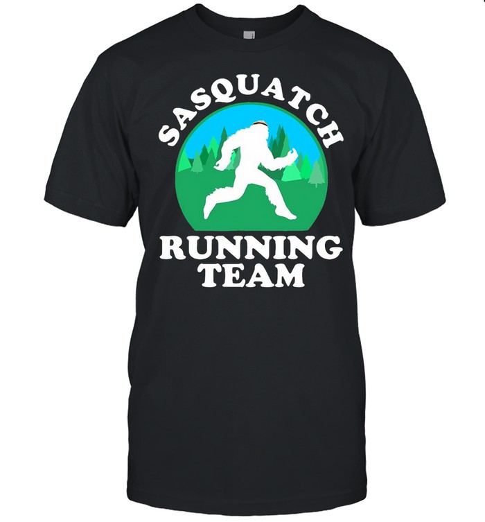 Bigfoot Sasquatch Running Team T-shirt