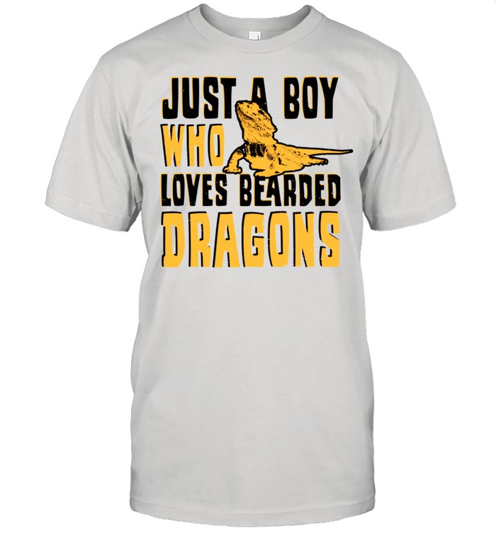 Drachen Just A Boy Who Loves Bearded Dragons Bart Sprüche Langarmshirt shirt