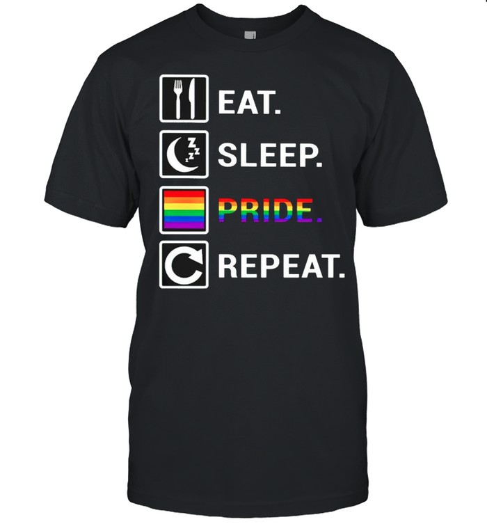 Eat sleep pride repeat shirt
