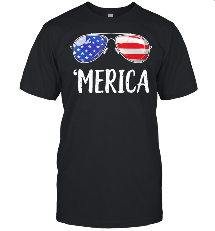 Glasses marica American flag shirt