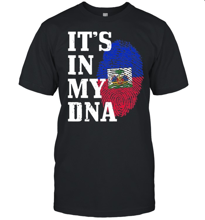 Haiti It’s In My DNA Fingerprint Haitian Flag Pride 2021 Tee shirt