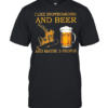 I Like Snowboarding And Beer And Maybe Three People  Classic Men's T-shirt