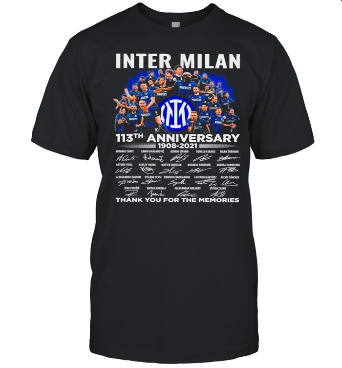Inter Milan 113th Anniversary 1908 2021 Signatures Thank You For The Memories shirt