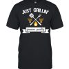 Just Grillin' Quote BBQ Love To Grill Saying Dad Grilling  Classic Men's T-shirt
