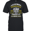 Legends June 1974 47th Birthday Gift 47 Year Old Shirt Classic Men's T-shirt