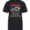Papa The Man The Myth The Bad Influence American Flag Shirt Classic Men's T-shirt