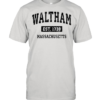 Waltham Massachusetts MA Vintage Sports Design Black Design  Classic Men's T-shirt