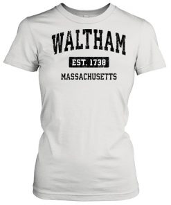 Waltham Massachusetts MA Vintage Sports Design Black Design  Classic Women's T-shirt