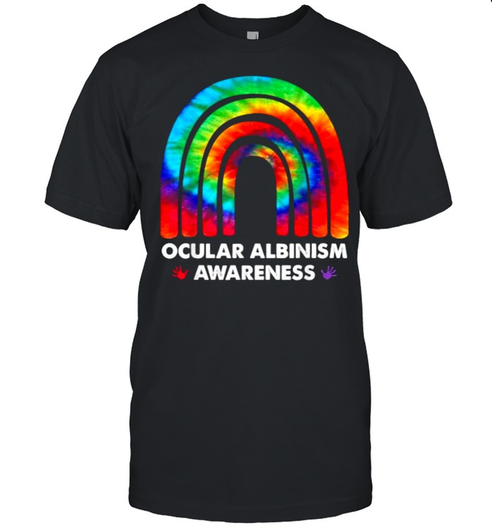 We Wear Rainbow Heart For Ocular Albinism Awareness T-Shirt