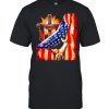 Cross christ jesus God America flag  Classic Men's T-shirt