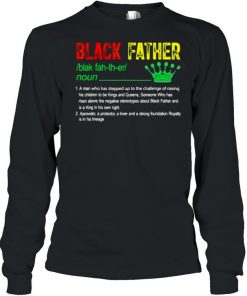 Definition black father Junteenth Crown  Long Sleeved T-shirt